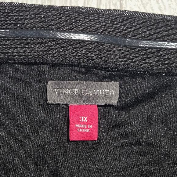 Vince Camuto Off-the-Shoulder Metallic Shimmer Bell Sleeves Dress Black PLUS 3X - Picture 6 of 9